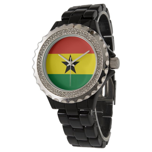 Ghana flag watch (Angled)