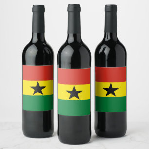 Ghana flag wine label