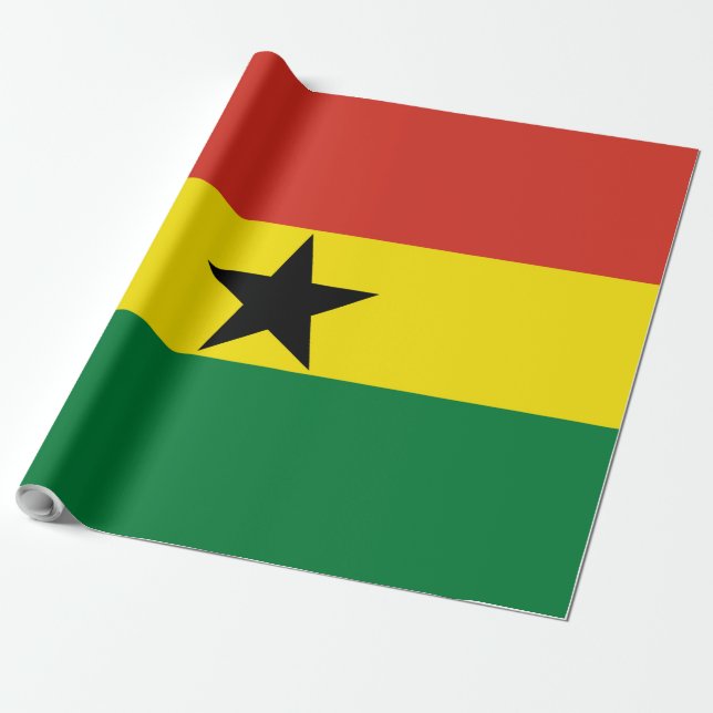 Ghana flag wrapping paper (Unrolled)