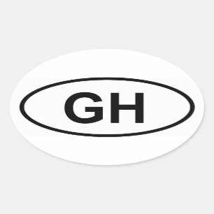 Ghana "GH" Oval Sticker