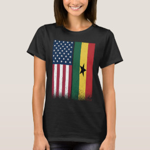 Ghana  Ghanaian American Flags Proud USA Ghana T-Shirt