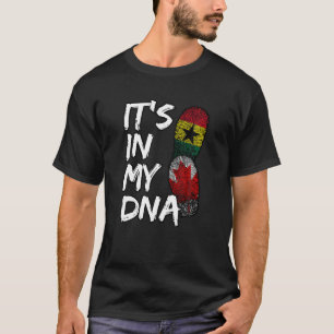 Ghana Ghanaian Canada Canadian Flag Hand Mixed DNA T-Shirt
