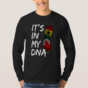 Ghana Ghanaian Canada Canadian Flag Hand Mixed DNA T-Shirt