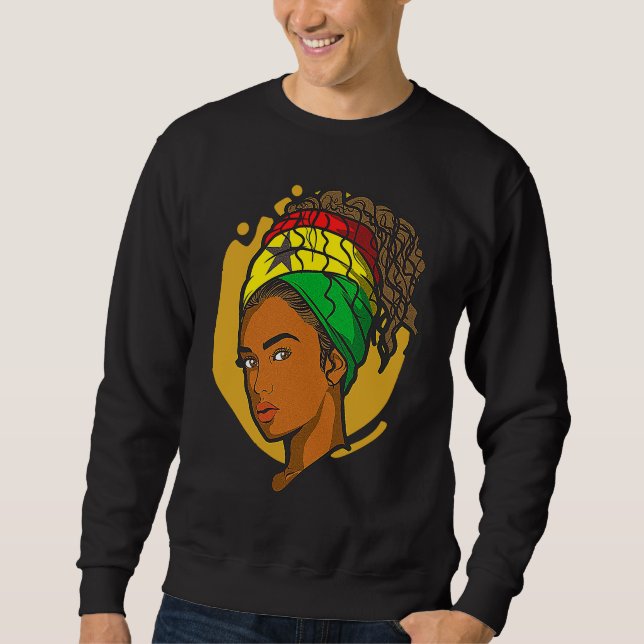 Ghana Ghanaian Flag Africa Proud Princess Queen Me Sweatshirt (Front)