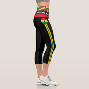 Ghana & Ghanaian Flag fashion, Fitness, Sports Cap Capri Leggings