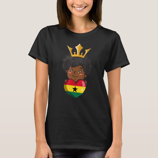 Ghana Ghanaian West Africa Proud Prince Boy Melani T-Shirt (Front)
