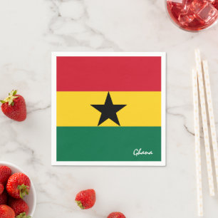 Ghana & Ghanian Flag party fashion /sports fans Napkin
