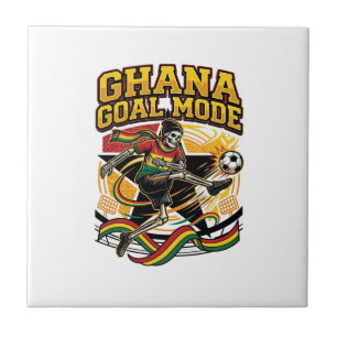Ghana Goal Mode Skeleton Striker Nations Streetwea Ceramic Tile
