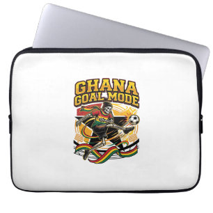 Ghana Goal Mode Skeleton Striker Nations Streetwea Laptop Sleeve