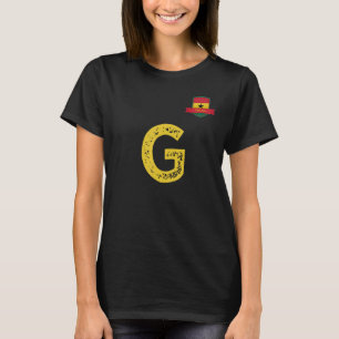Ghana Human-Flag Group apparel Letter G Ghana 1 T-Shirt