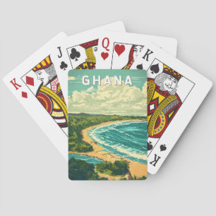 Ghana Illustration Travel Art Vintage Playing Cards