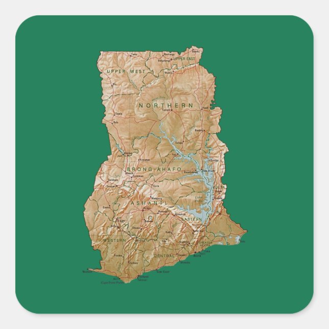 Ghana Map Sticker (Front)