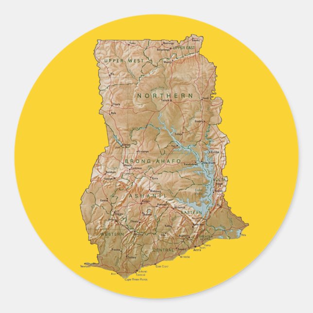 Ghana Map Sticker (Front)