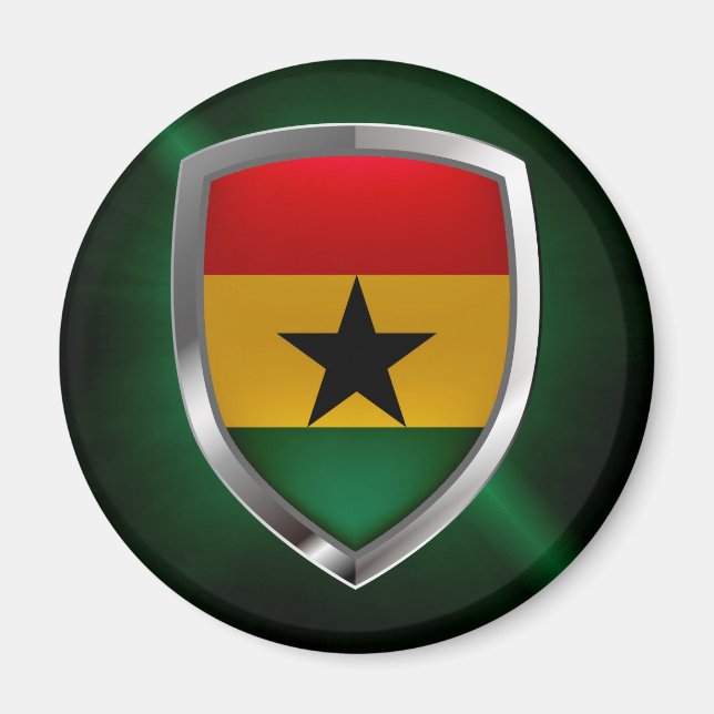 Ghana Mettalic Emblem Magnet (Front)