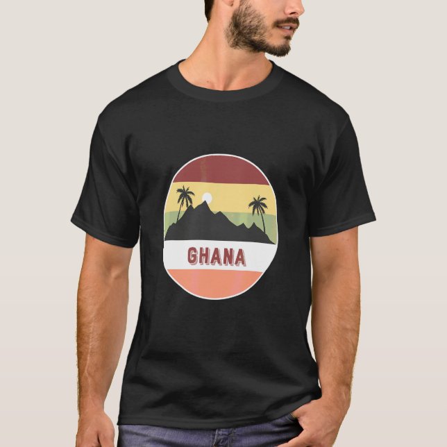 Ghana Mountain And Palms T-Shirt (Front)