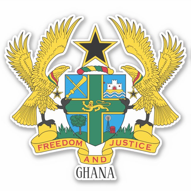 Ghana National Coat Of Arms Patriotic (Front)