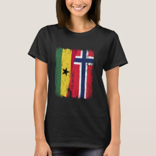 Ghana Norway Half Flag Ghanaian Norwegian Ancestry T-Shirt
