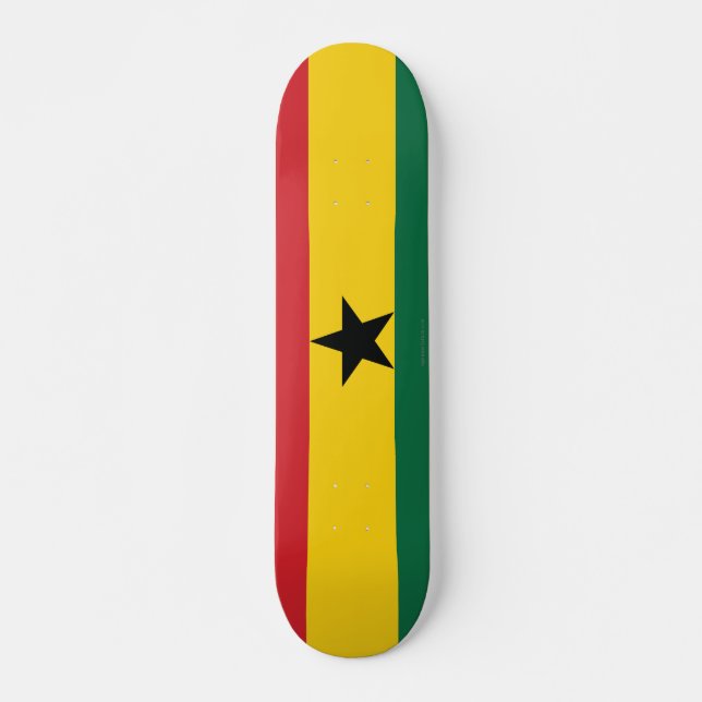 Ghana Plain Flag Skateboard (Front)