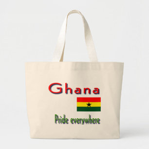 Ghana pride large tote bag