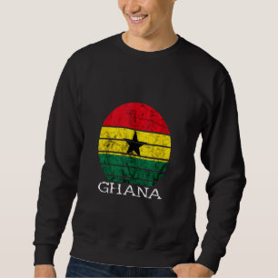 Ghana Retro Vintage Sunset Ghanaian Flag African R Sweatshirt
