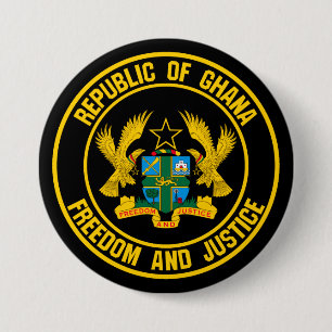 Ghana Round Emblem 7.5 Cm Round Badge