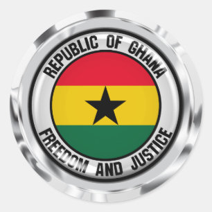 Ghana Round Emblem Classic Round Sticker