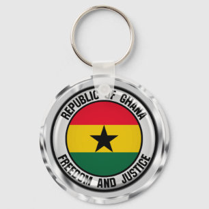 Ghana Round Emblem Key Ring