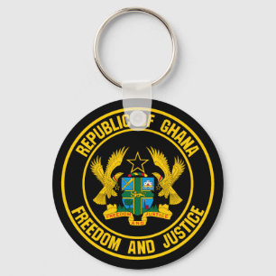 Ghana Round Emblem Key Ring