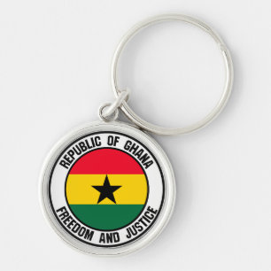 Ghana Round Emblem Key Ring