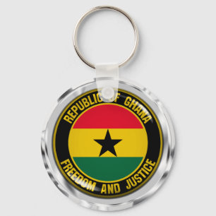 Ghana Round Emblem Key Ring