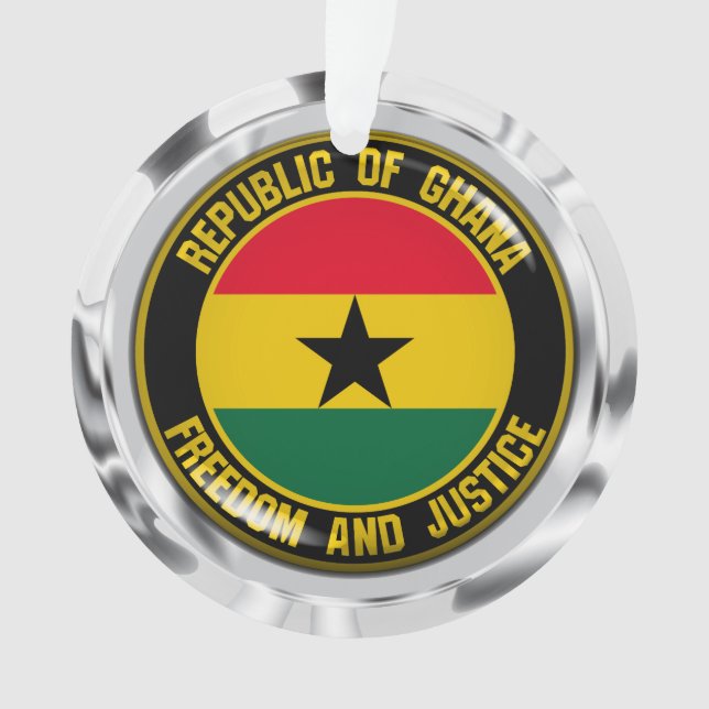 Ghana Round Emblem Ornament (Front)