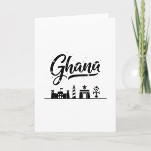 Ghana Skyline Travel Vacation Outfits  Card