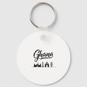 Ghana Skyline Travel Vacation Outfits Key Ring