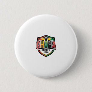 Ghana Soccer 2026 Soccer Bold Country Typography R 6 Cm Round Badge