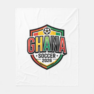 Ghana Soccer 2026 Soccer Bold Country Typography R Fleece Blanket