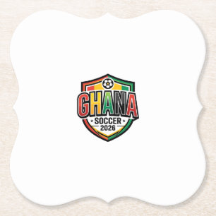 Ghana Soccer 2026 Soccer Bold Country Typography R Paper Coaster