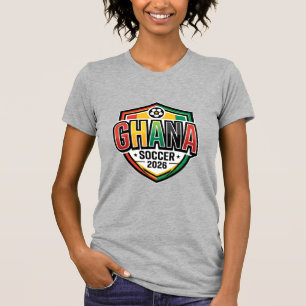 Ghana Soccer 2026 Soccer Bold Country Typography R T-Shirt