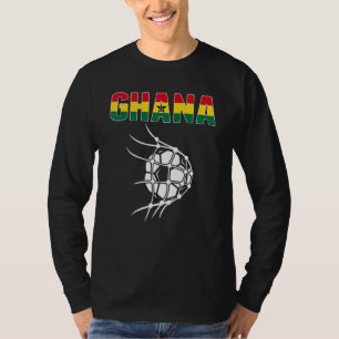 Ghana Soccer Ball In Net Goal Support Ghanian Foot T-Shirt