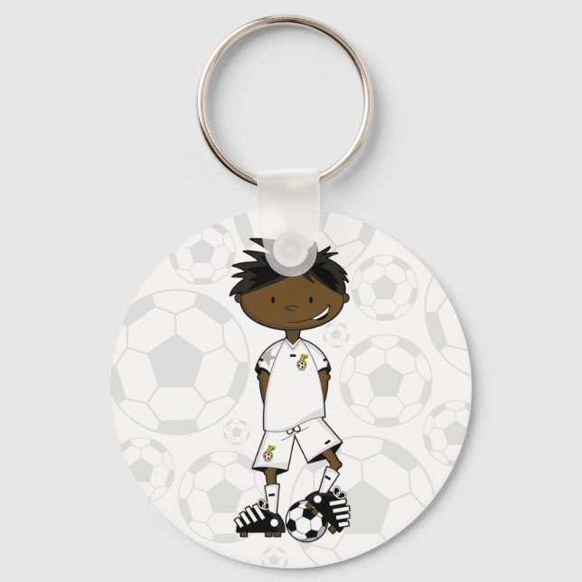 Ghana Soccer Boy Keychain (Front)