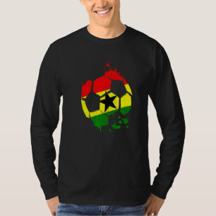Ghana Soccer Graphic Ghana Flag Football Sports T-Shirt