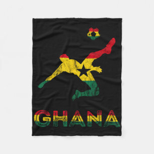 Ghana Soccer Player Ghana Ghanese Roots Evolution Fleece Blanket