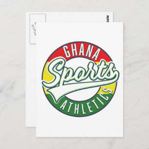 Ghana Sports Athletics retro logo Postcard