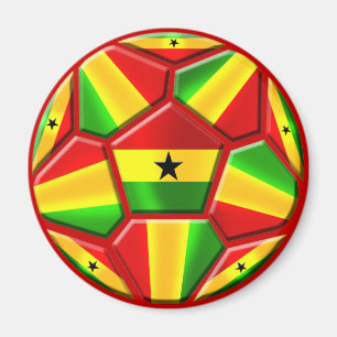 Ghana The Black Stars soccer ball Ghanaian flags Magnet