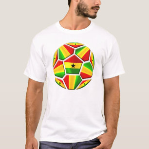 Ghana The Black Stars soccer ball Ghanaian flags T-Shirt