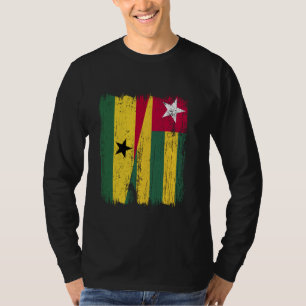 Ghana Togo Half Flag Ghanaian Togolese Roots T-Shirt