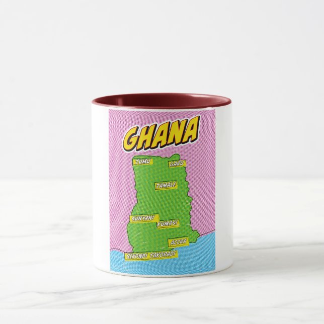 Ghana Travel map Mug (Center)