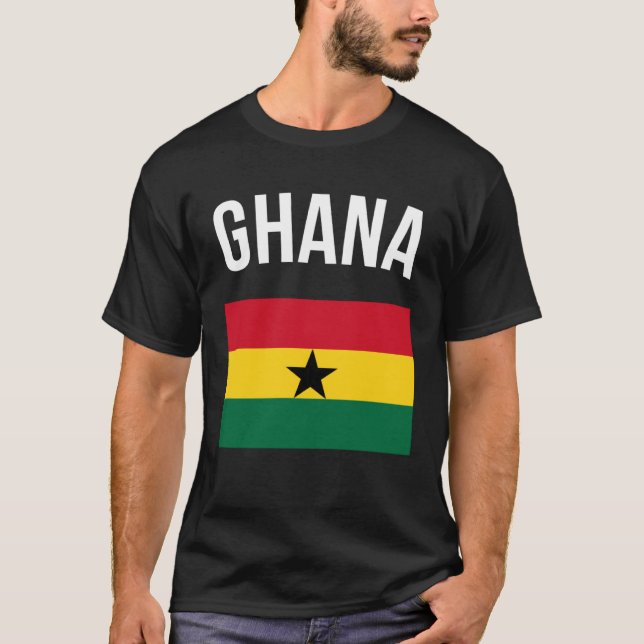 Ghana Vacation Souvenir Ghanaian Flag Ghana Flag T-Shirt (Front)