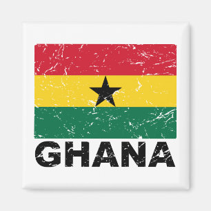 Ghana Vintage Flag Magnet