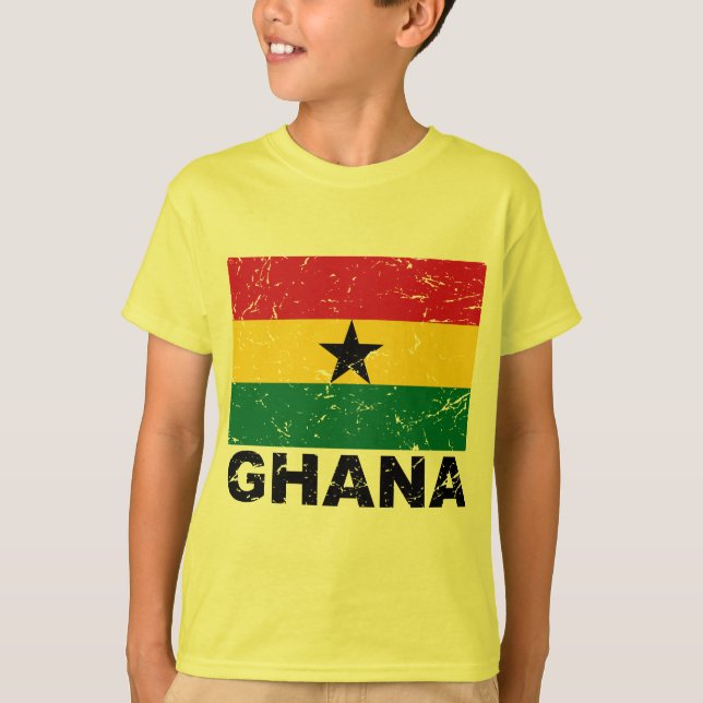 Ghana Vintage Flag T-Shirt (Front)