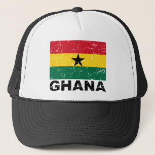Ghana Vintage Flag Trucker Hat